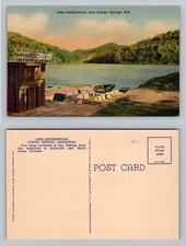 Eureka Springs, AR-Arkansas, Lake Leatherwood Boats Dock Hills Vintage Postcard