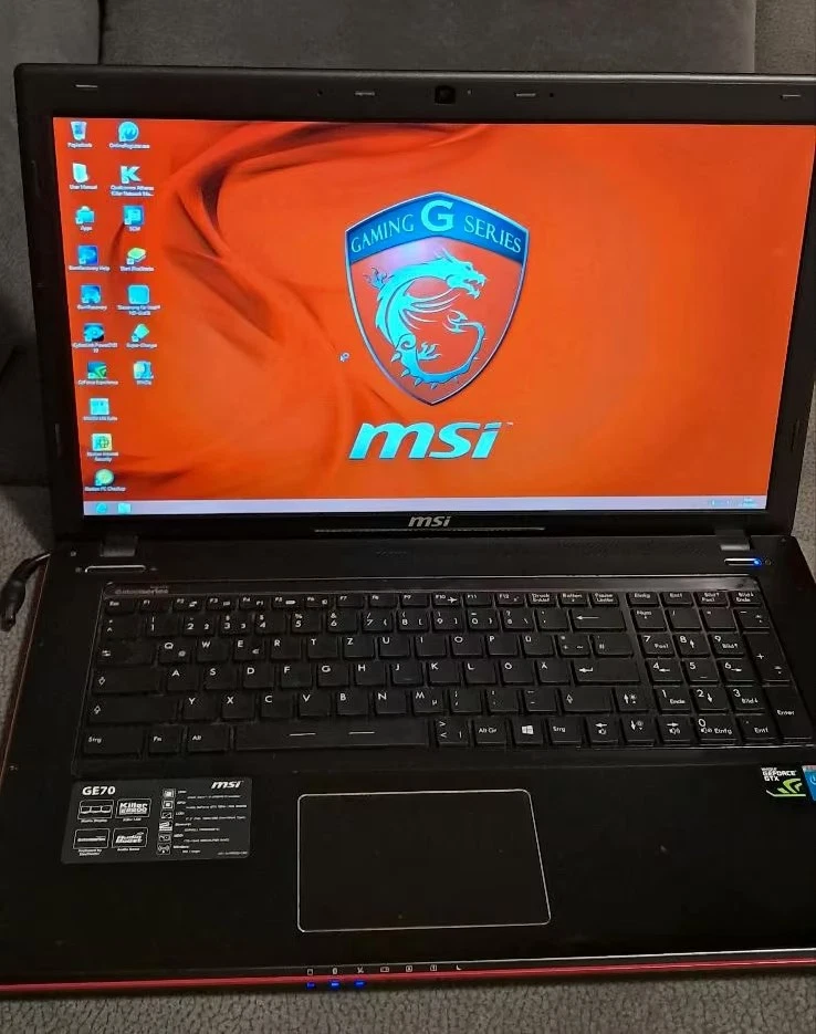 MS-1757 MSI GE70 Gaming 17,3 Zoll i5 8gbRAM 128gb 1tb HDD Arbeitsmaschine - Bild 2 von 4