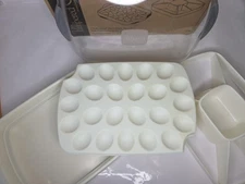 Pampered Chef Chillzanne Egg Veg Rectangle Cold Server Tray #2781 Holiday Party