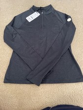 NWT Varley Warm Half Zip Baselayer Womens Dark Grey Stretch