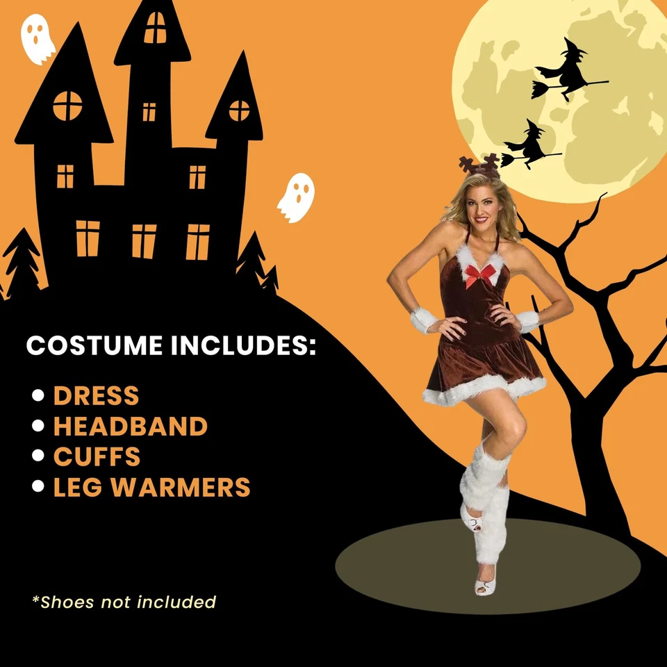 Sexy Disfraz Festivo Navidad Mujer Reno Adulto Foto 4 de 4