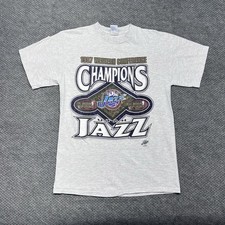 Vintage 1997 Logo 7 Utah Jazz Western Conference Champions T-Shirt Medium RARE
