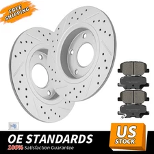 Rear Disc Rotors Ceramic Brake Pads for 2014 -2018 Mazda 3 Sport Mexico Built