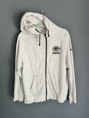 Nike Green Bay Packers Hoodie Men’s L Gray Full Zip NFL Sweatshirt