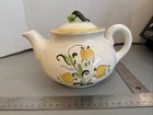 Vintage 1942 Tea Pot Stangl Trenton N.J. Yellow Tulip 4 1/4" Tall, with lid