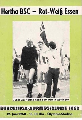 Football programme booklet 67/68 promotion Hertha BSC Berlin-Red White Essen