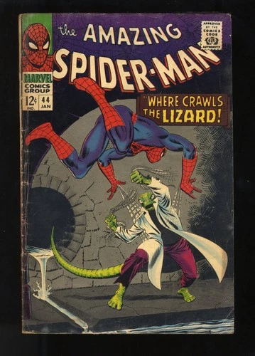 Amazing Spider-Man #44 GD+ 2.5 Romita Cover! 2nd App. Lizard! Marvel 1967