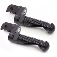 Black MPRO Front Foot Pegs 25mm Riser For Triumph Bonneville T100 17-24 23 22 21