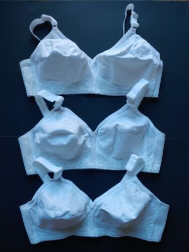 SEE DESC. Hanes Timeless Comfort Bra White Wireless Set Of Three 34D - Picture 2 of 7