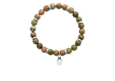 Herren Armband Aus Stahl Und Perlen Aus Naturstein - Shark