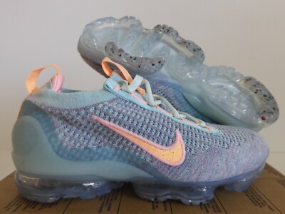 WMNS NIKE AIR VAPORMAX 2021 FK FLYKNIT LIGHT DEW-MELON TINT SZ 6