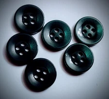 1/2" 4-Hole Dark Green Dress Shirt Buttons