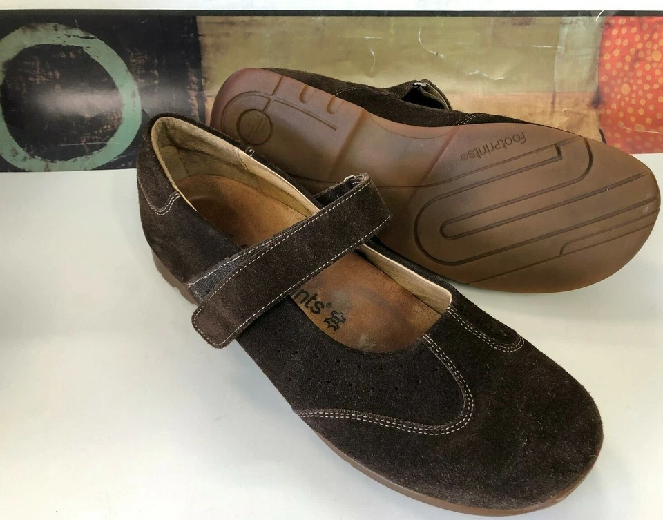 Zapato de gamuza Footprints Pittsburg Mary Janes Mocha para mujer EE. UU. 11 (AA-B)/GUC Foto 2 de 4