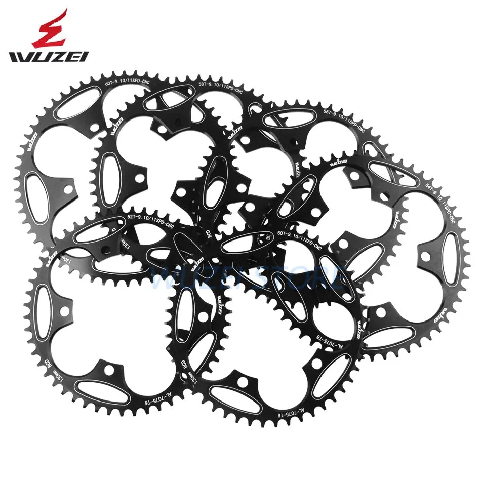 130 BCD Road Bike Round Sprockets 50T-60T Folding Bike Chain Wheel for Shimano - Image 3 of 4
