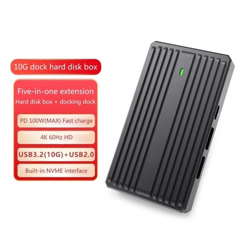 M.2 NVMe SSD Enclosure Tool-Free USB 3.2 Type-C 10Gbps to M.2 SSD Enclosure - Afbeelding 7 van 8