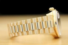 ROLEX MENS DAY-DATE 18238 FACTORY DIAL DIAMOND SAPPHIRE 18K GOLD PRESIDENT WATCH 9