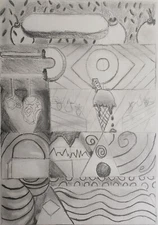 Sweet Surrealism, Black and White, Drawing