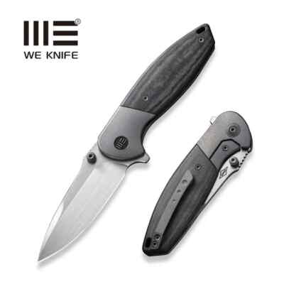 WE KNIFE NITRO MINI FLIPPER KNIFE TIANTIUM & BLACK MICARTA CPM-20CV WE22015-3