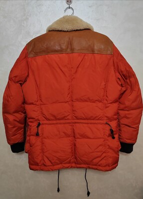 DSQUARED2 SHEARLING DOWN JACKET RARE ORANGE DEAN AND DAN WINTER