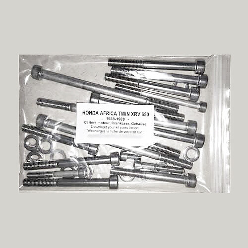 Kit vis carter moteur inox pour Honda Africa Twin 650 XRV 1988-1989