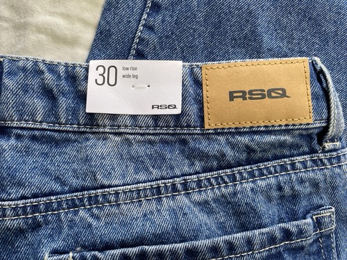 RSQ Tilly’s Women’s Blue Wide Leg Flare Jeans Size 30 NWT Skater 90s Y2K Style - Picture 10 of 12