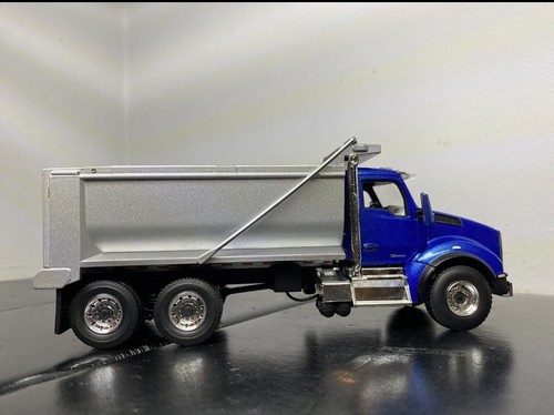 2014 FIRST GEAR 1/50 SCALE KENWORTH T880 Blue Dump Truck W BOX! RARE - Picture 5 of 6