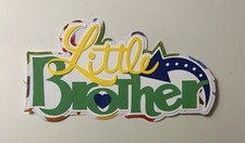 Little Brother Handmade Scrapbook Title Paper Pierced Die Cut