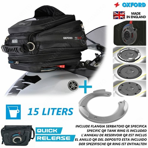 OXFORD OL216 Q15R Tank Bag Quick Release 15L + Flange Type 2 Cap eBay