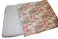 K5 Hudson Baby Fox Bear Owl Puppy Dog Plush Velour Sherpa Crib Baby Blanket