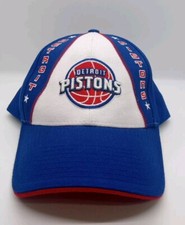 Vintage Detroit Pistons Hat Mens Strap Back  Blue White  Spell Out NBA NWT Rare