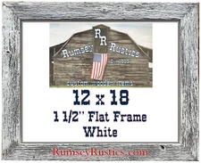 12"x18" white beach washed rustic barn picture frame barnwood wood 12 x 18