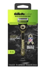 Gillette Labs with Exfoliating Bar Razor (1 Razor, 1 Razor Stand + 1 Cartridge) 