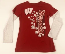 NCAA By Outerstuff Girl Size XL (14-16) Wisconsin Badgers Long Sleeve Sheer