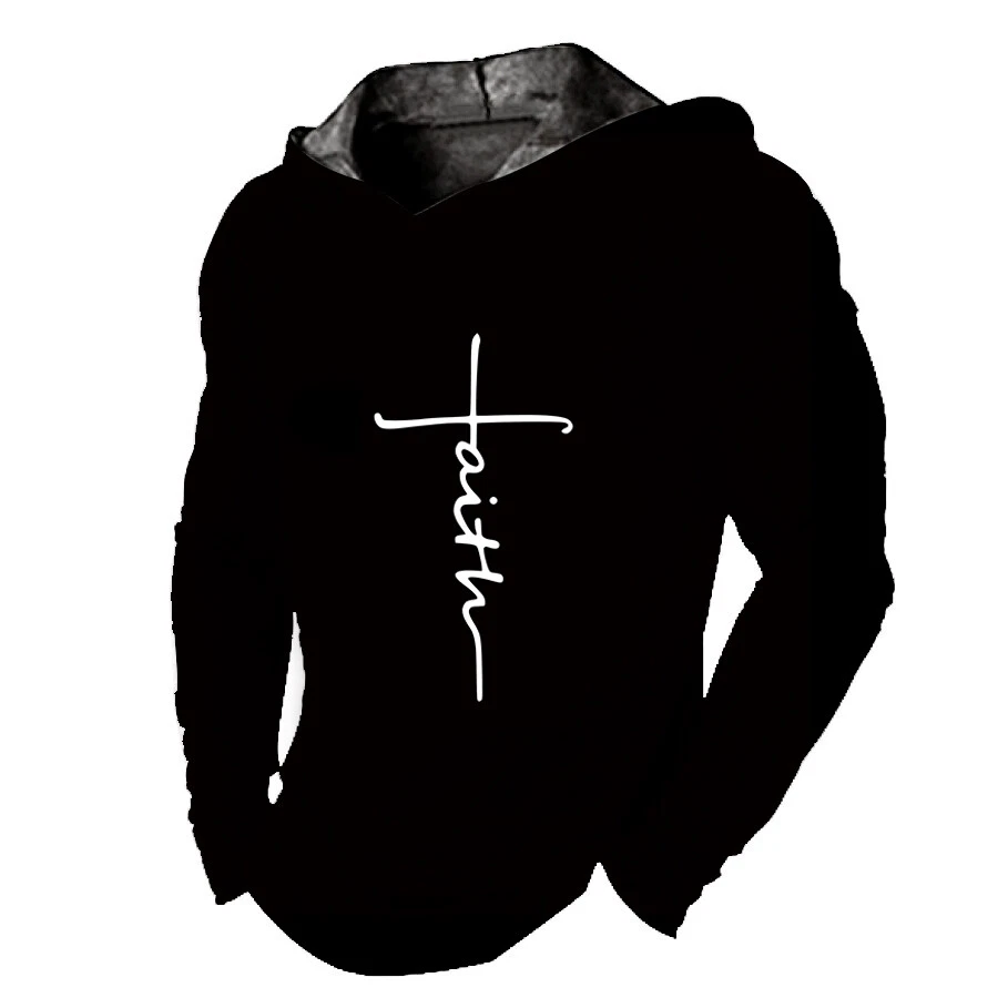 Men Hoodie Faith Christian Cross Pullover Hooded T-Shirt Black Silky LightWeight
Opens in a new wind