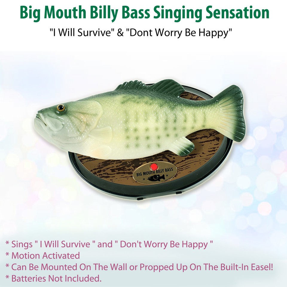 Big Mouth Billy Bass Gemmy Industries – Poisson Chantant I Will Survive & Don't Worry Be Happy