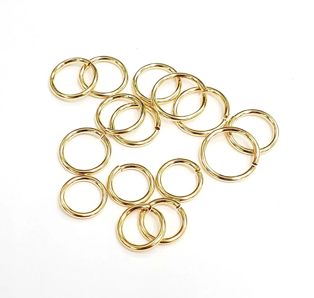 14K Gold Filled Thick Open Jump Ring Gauge 18 5mm 5.5mm 6mm 7mm 8mm 9mm 10mm
