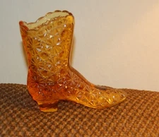  Fenton  Amber Glass  Boot 