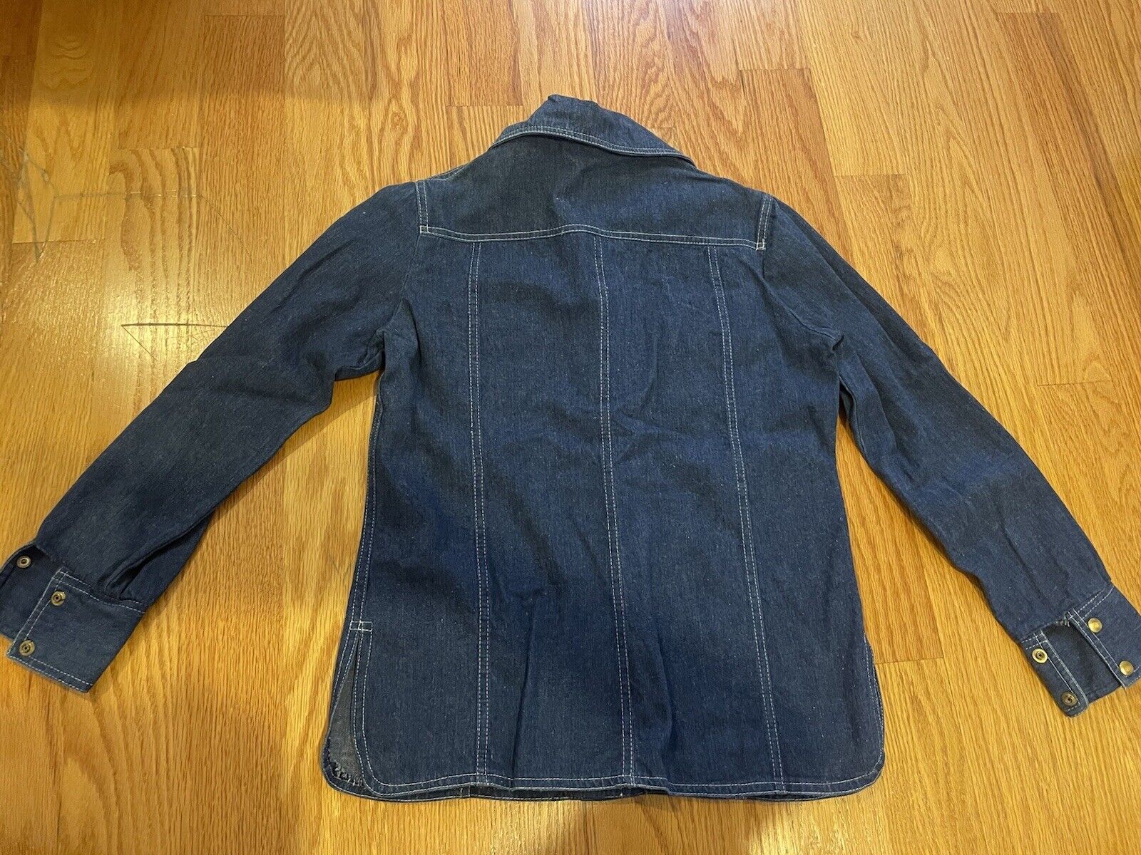 vintage denim western shirt jacket 1970s 1980s wo… - image 5