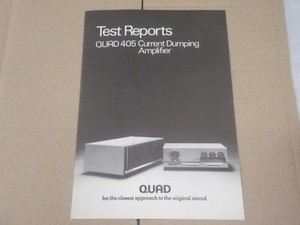 QUAD 405 Amplifier Vintage Original test Report