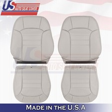2002 -2004 Fits Jeep Liberty Front Set Bottoms Tops Leather Seat Covers Taupe