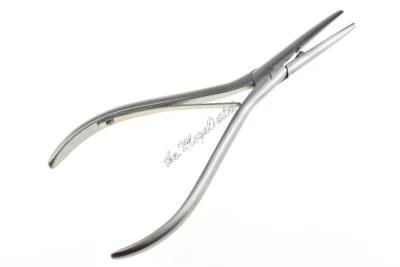 MAQNSCO Haarverlängerung flach Edelstahl Entfernung & Montage Halblochzange Werkzeug