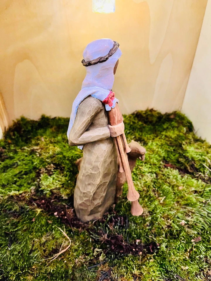 ❤️ Willow Tree Krippenfigur Zampognaro Hirte Sackpfeife Ziege 27183 Deko - Bild 2 von 4