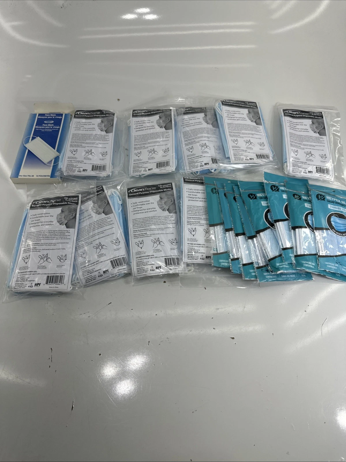 Disposable Earloop Face Mask One Size fit all Over 100 Individual Masks