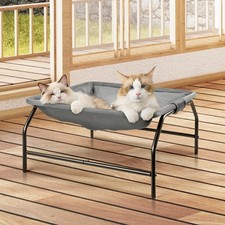 Large Cat Hammock Bed - Free-Standing Square Pet Sleeping Bed, Detachable, Easy