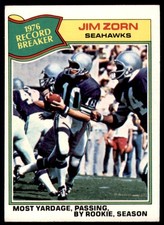 1977 Topps Jim Zorn Seattle Seahawks #455 EX-EXMT