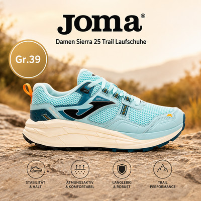 Joma Sierra 25 Damen Trailrunning Laufschuhe Türkis Outdoor Schuhe Gr.39 Neu
