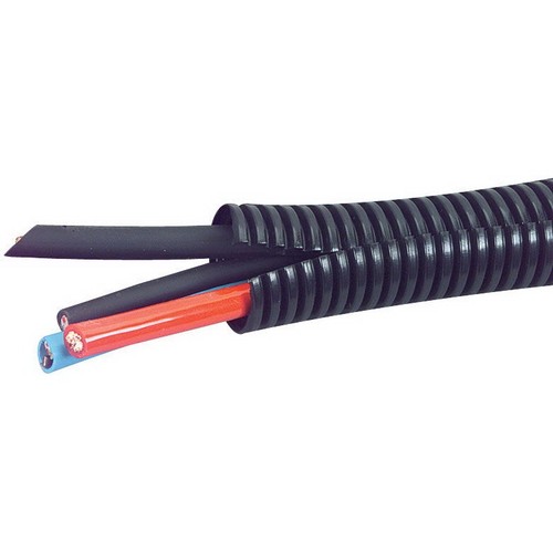 1" Conduit Car Home Boat 40 Foot Tubing Split Wire Loom Black Color Sleeve Tube - Picture 9 of 10