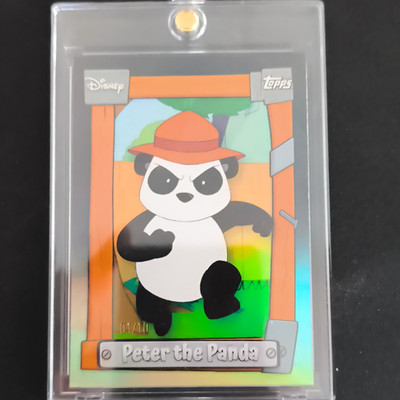 Topps Disney Phineas and Ferb Peter the Panda Trading Card P&F-19 Parallel /10