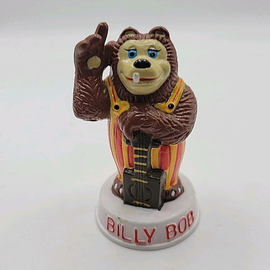 VTG Showbiz Pizza Rare Billy Bob PVC Figure Chuck E Cheese Approx. 3” Tall 80’s