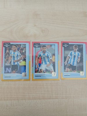 Panini Donruss Road To World Cup 2025/26  Argentina Set 3 Cards Red Gold